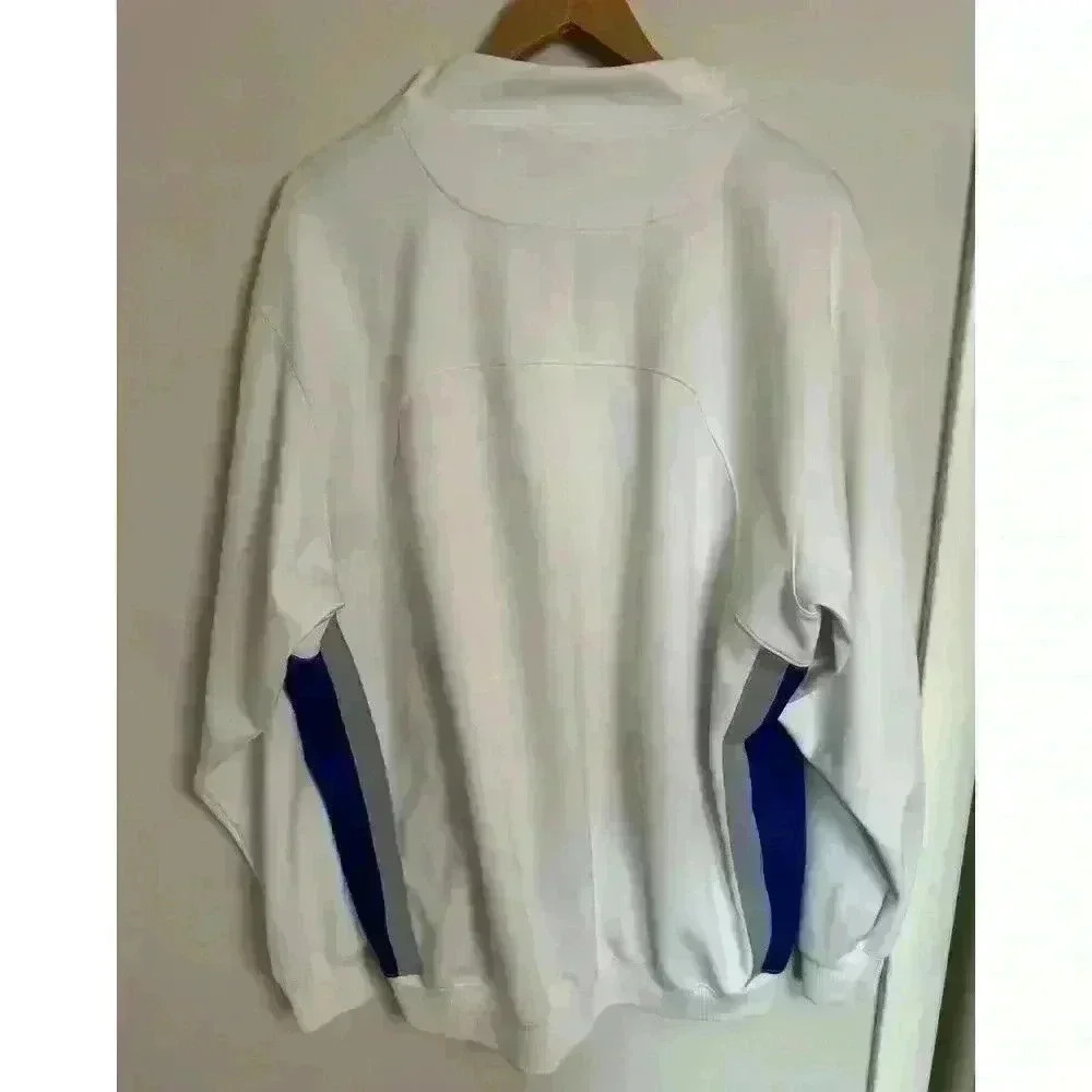Nike Air Jordan Jumpman Jacket Full Zipper Men’s XL White With Blue Trim Track - Picture 2 of 15
